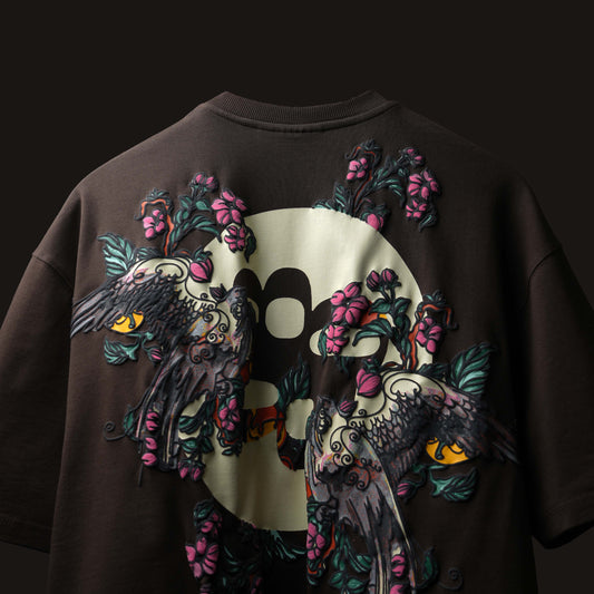 BROWN LUNAR WINGS T-SHIRT