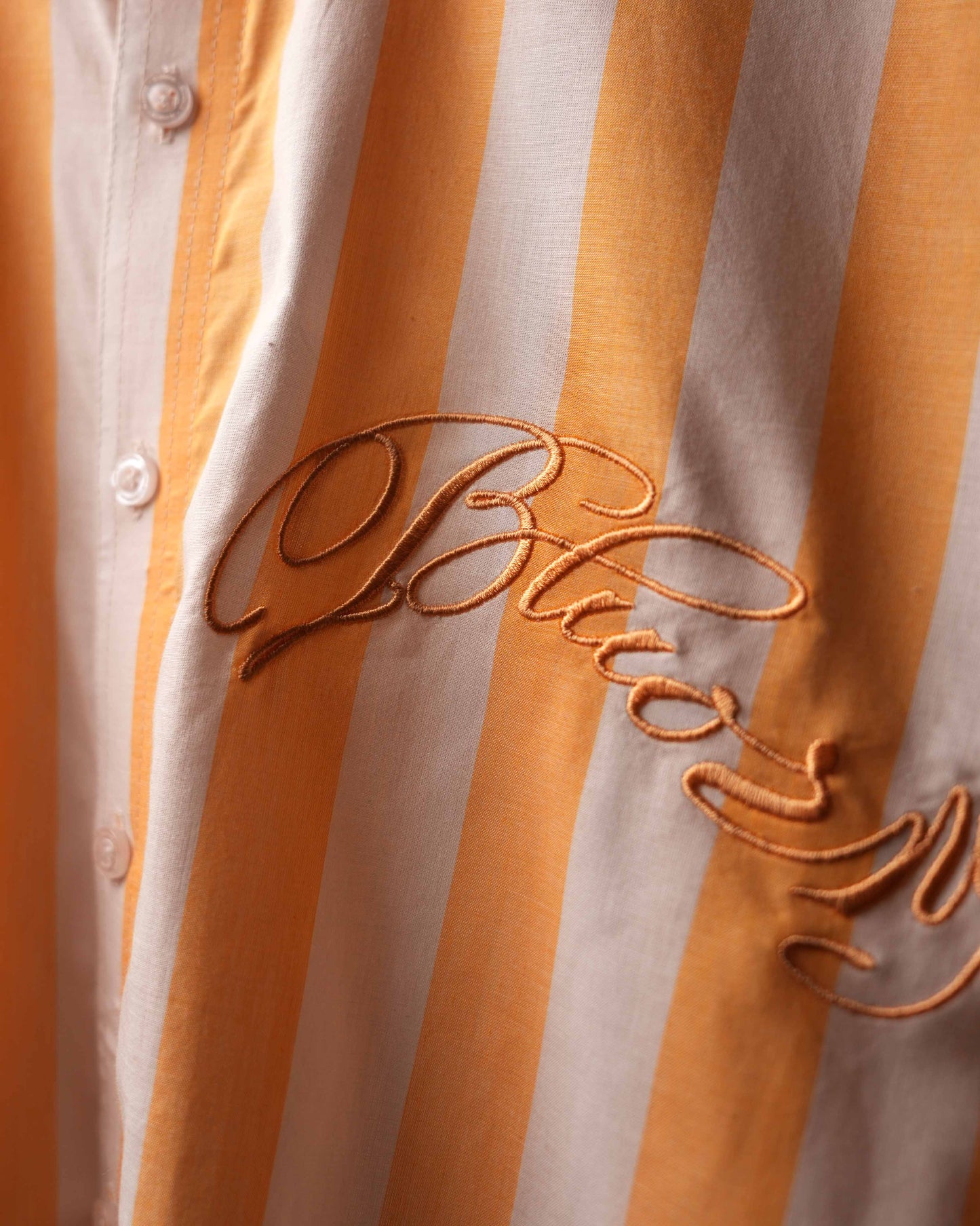Sunfade Stripe Shirt Embroidered Front Branding