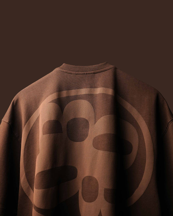 Basic espresso brown oversized t shirt