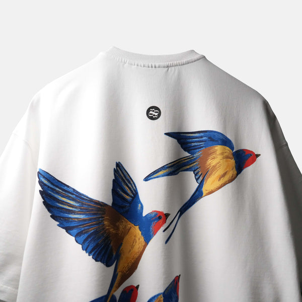 Premium oversized unisex t-shirt featuring bold bird motif