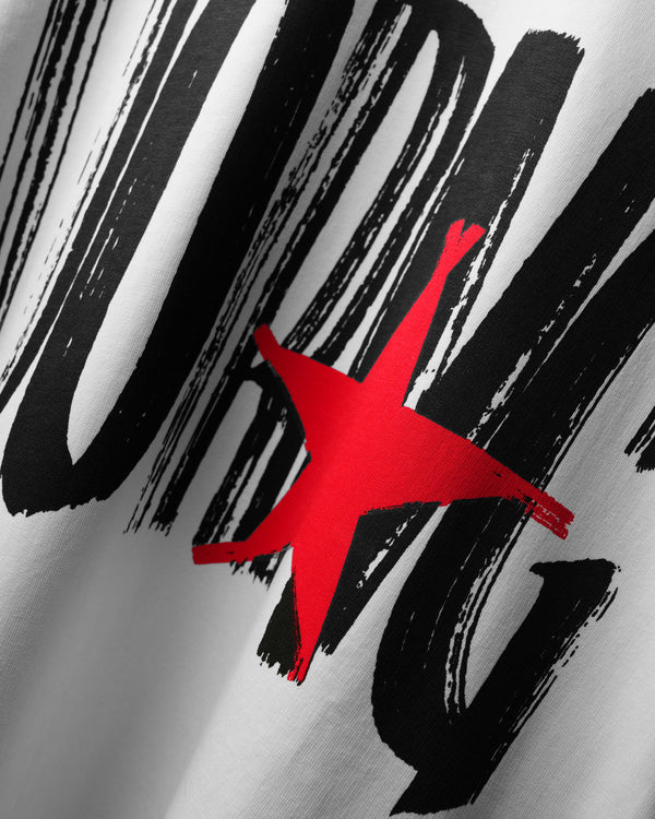 White BG Star T-Shirt - Streetwear Fashion