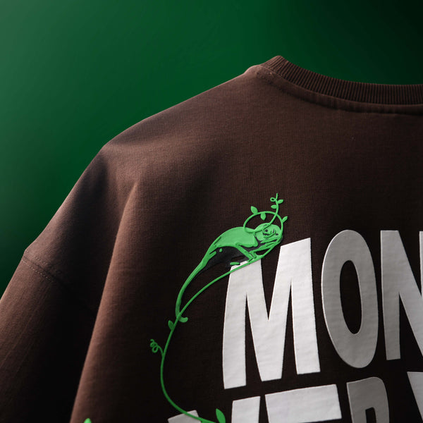 Brown Materialistic HD Print T-Shirt