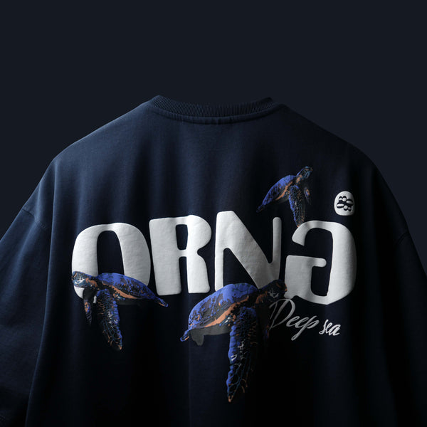 NAVY DEEP SEA T-SHIRT - Oversized T-Shirt