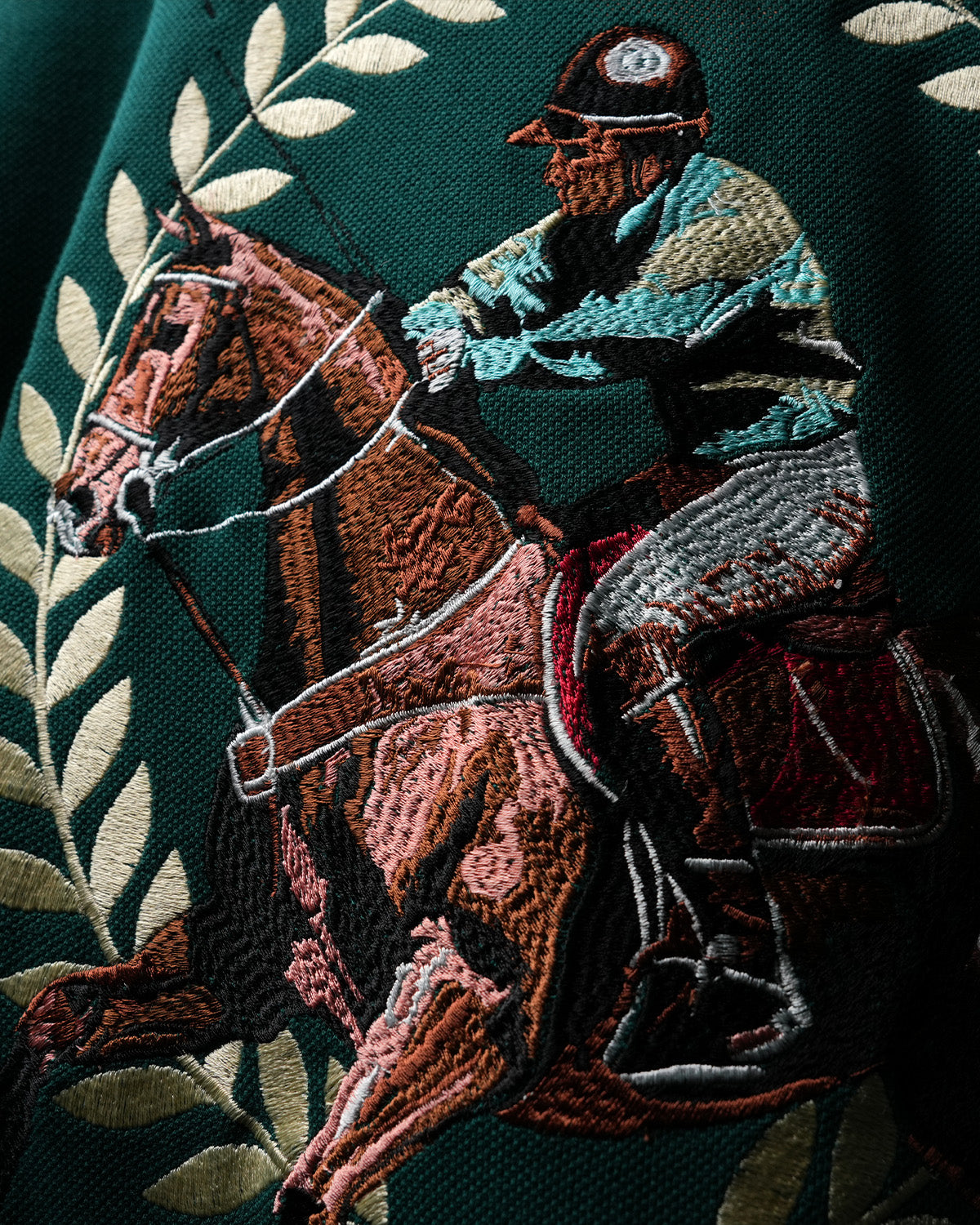 Bottle Green Saddle League Polo T-Shirt
