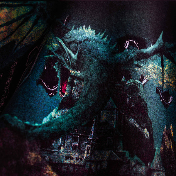 Premium oversized graphic t-shirt Wrath Wings design with raw finish