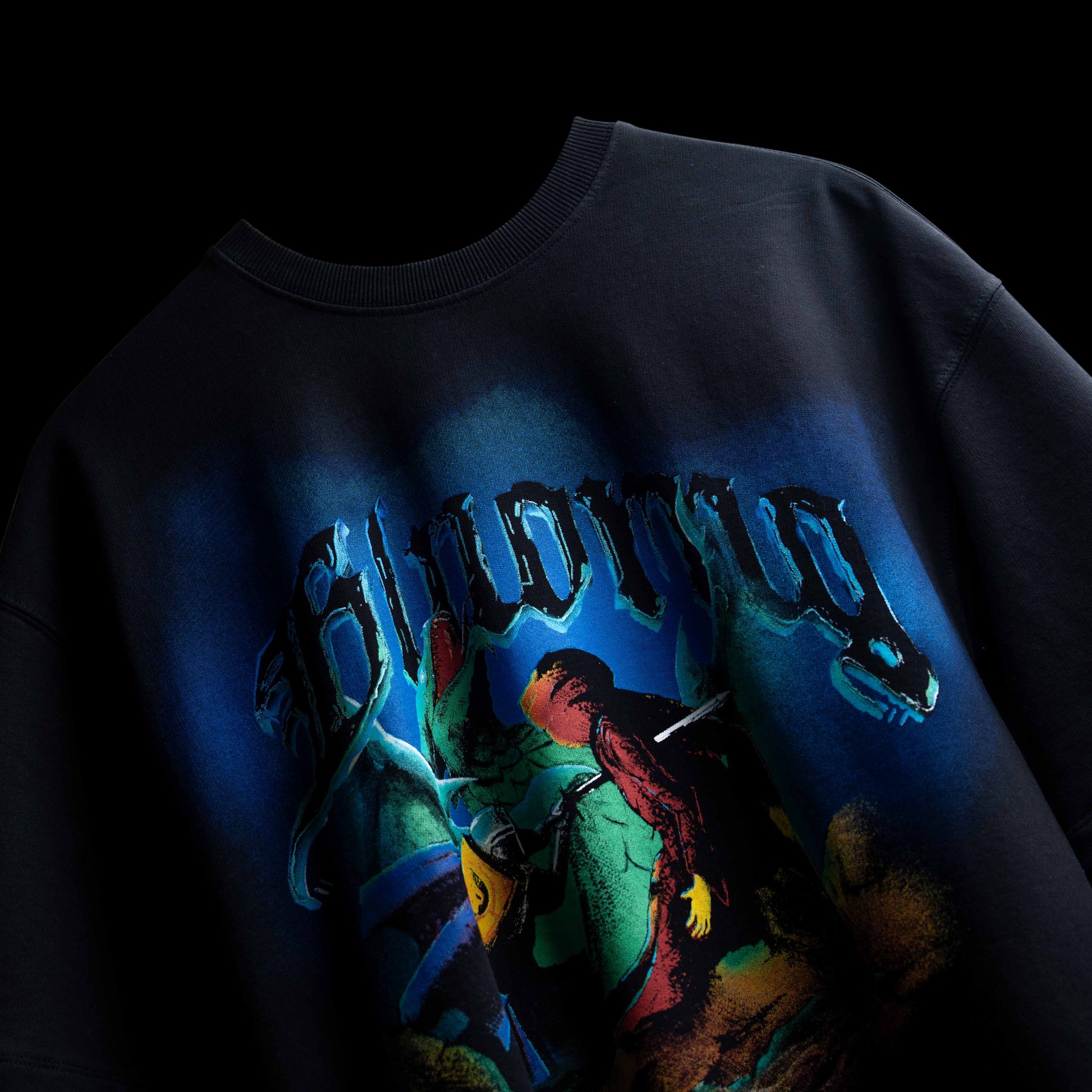 Premium oversized t-shirt with The Clash graphic and washed finish