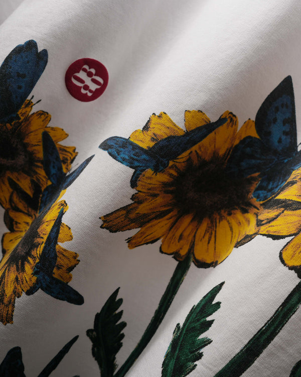 White Meadow Screen Printed T-Shirt 