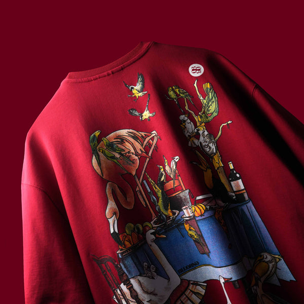 RED FINE DINE PREMIUM COTTON T-SHIRT