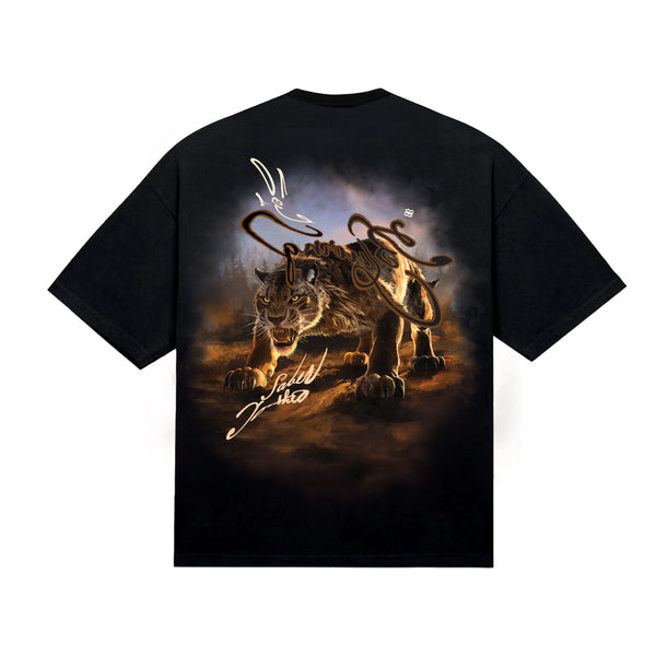 Crew Neck Black Saber Rager T-Shirt 