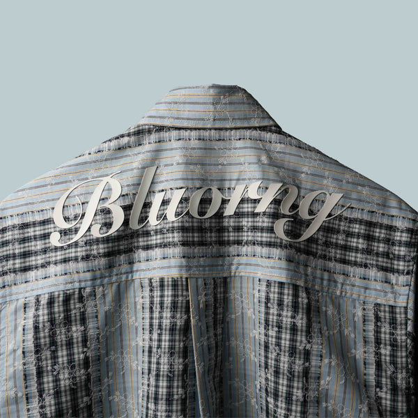 Blu Plaid And Petals Shirt