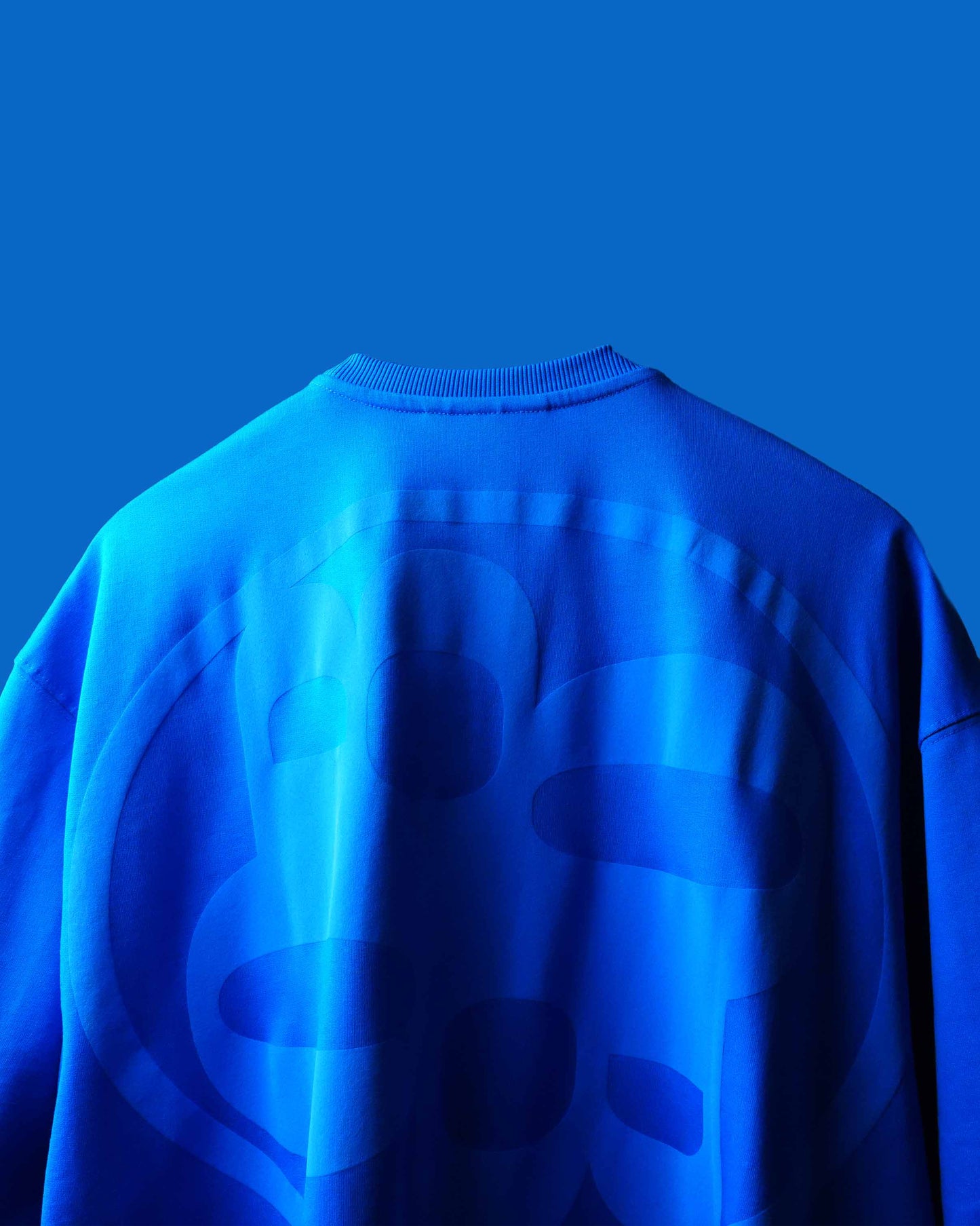 Blue oversized cotton t shirt