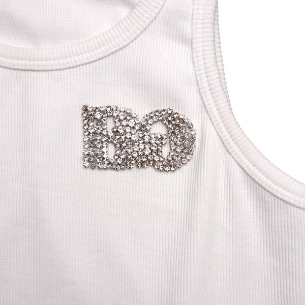 White Crystal Tank Top