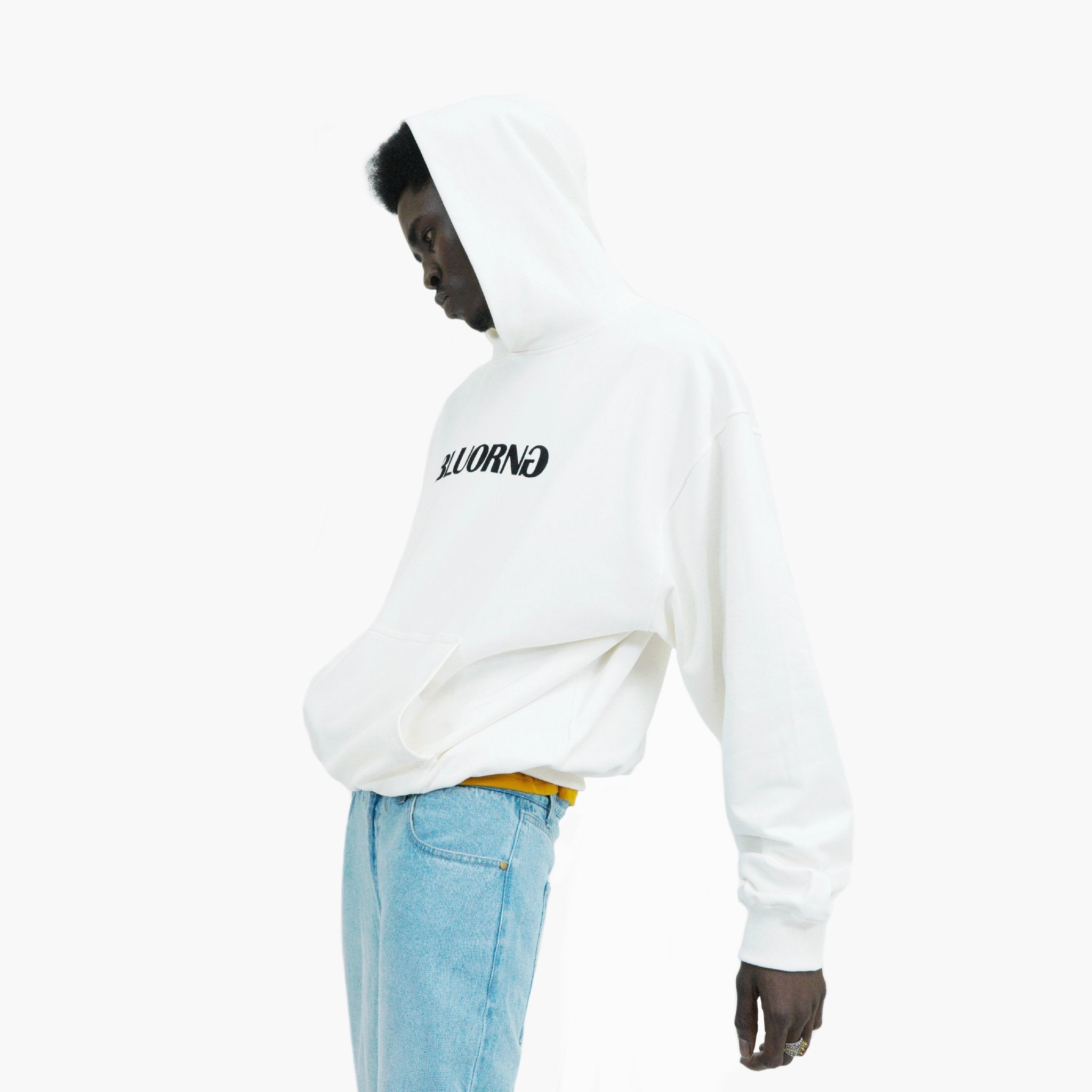 Basic Hoodie Off White Oversized Hoodie For Men BLUORNG