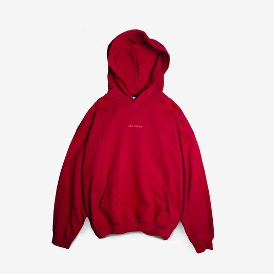 BASIC RED HOODIE - Bluorng