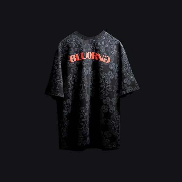 BLACK Paisley tee - Bluorng