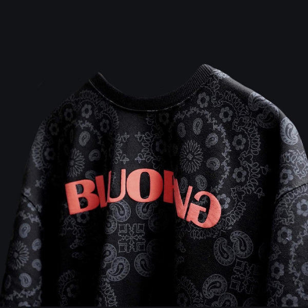 BLACK Paisley tee - Bluorng